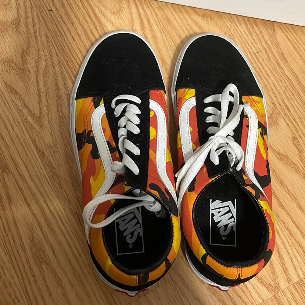 Flamed Vans , Worn Once